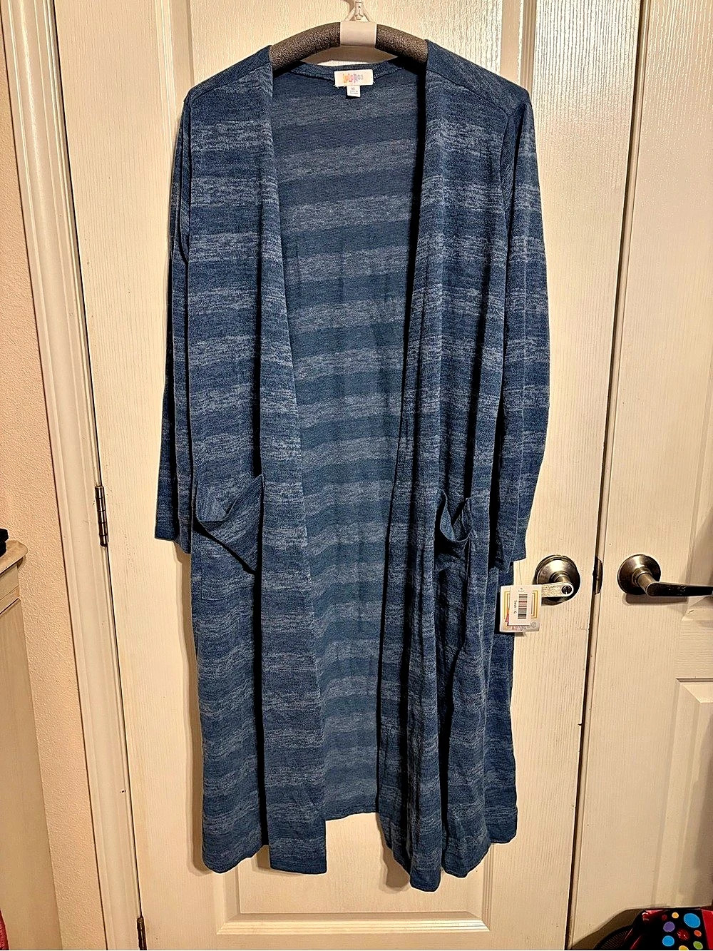 Lularoe Blue Open Front Cardigan Size XL NWT